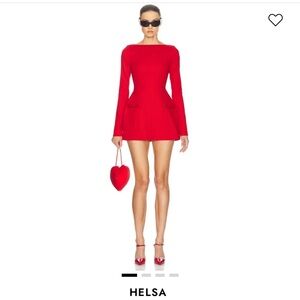 Helsa Lipstick Red Dress